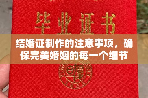 城阳结婚证制作的注意事项，确保完美婚姻的每一个细节