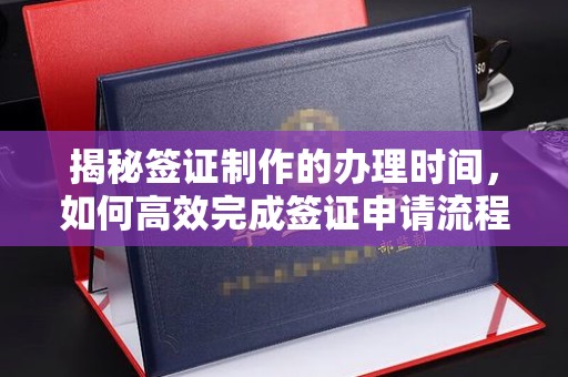 城阳揭秘签证制作的办理时间，如何高效完成签证申请流程