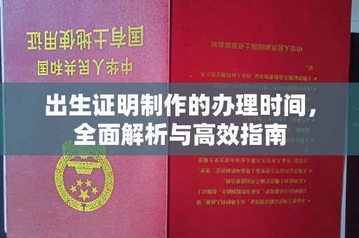城阳出生证明制作的办理时间，全面解析与高效指南